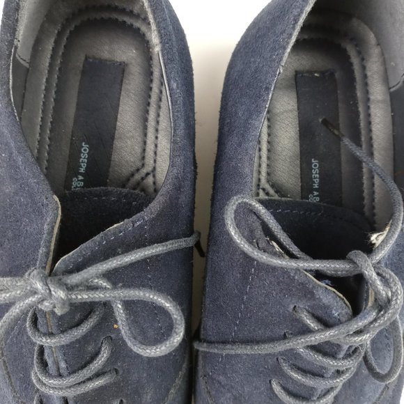 NEW WOB JOSEPH ABBOUD COLLECTION Oxford Shoes SIZE 8.5 M Blue Suede Solid - Picture 4 of 7